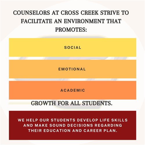 Counselors at CCHS strive to facilitate an environment that promotes: social, emotional, academic growth for all students. 